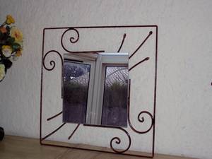 Miroir guéridon fer forgé